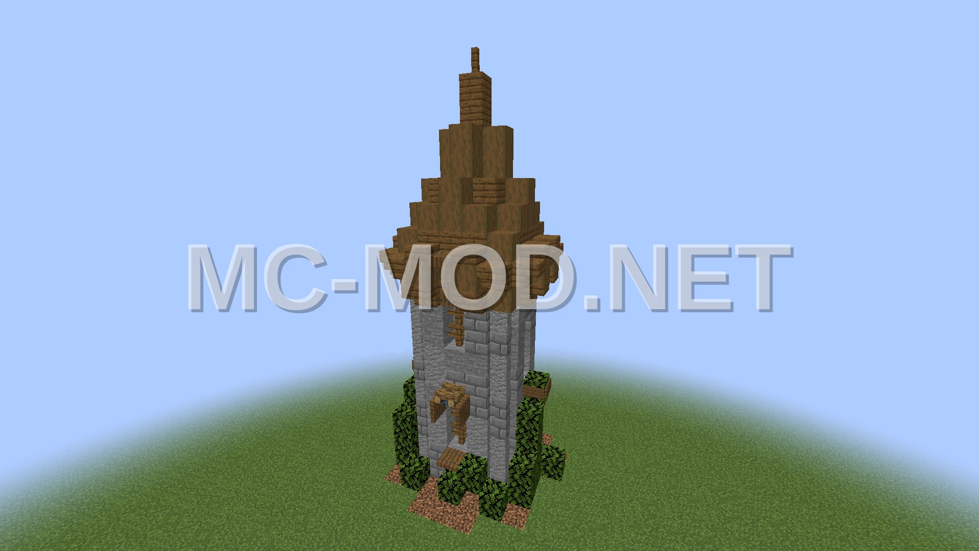 Medieval Spruce Log Tower