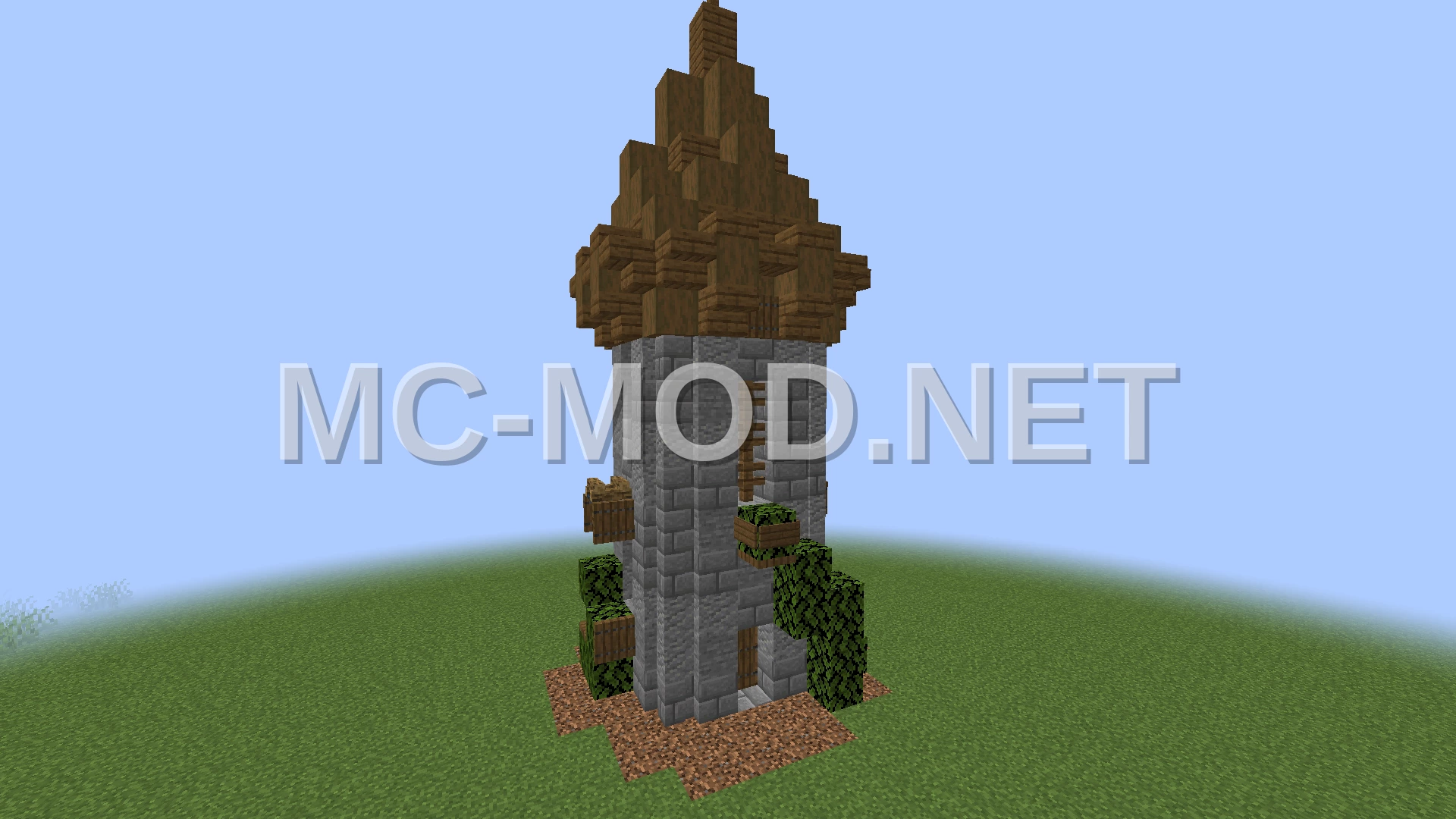 Medieval Spruce Log Tower