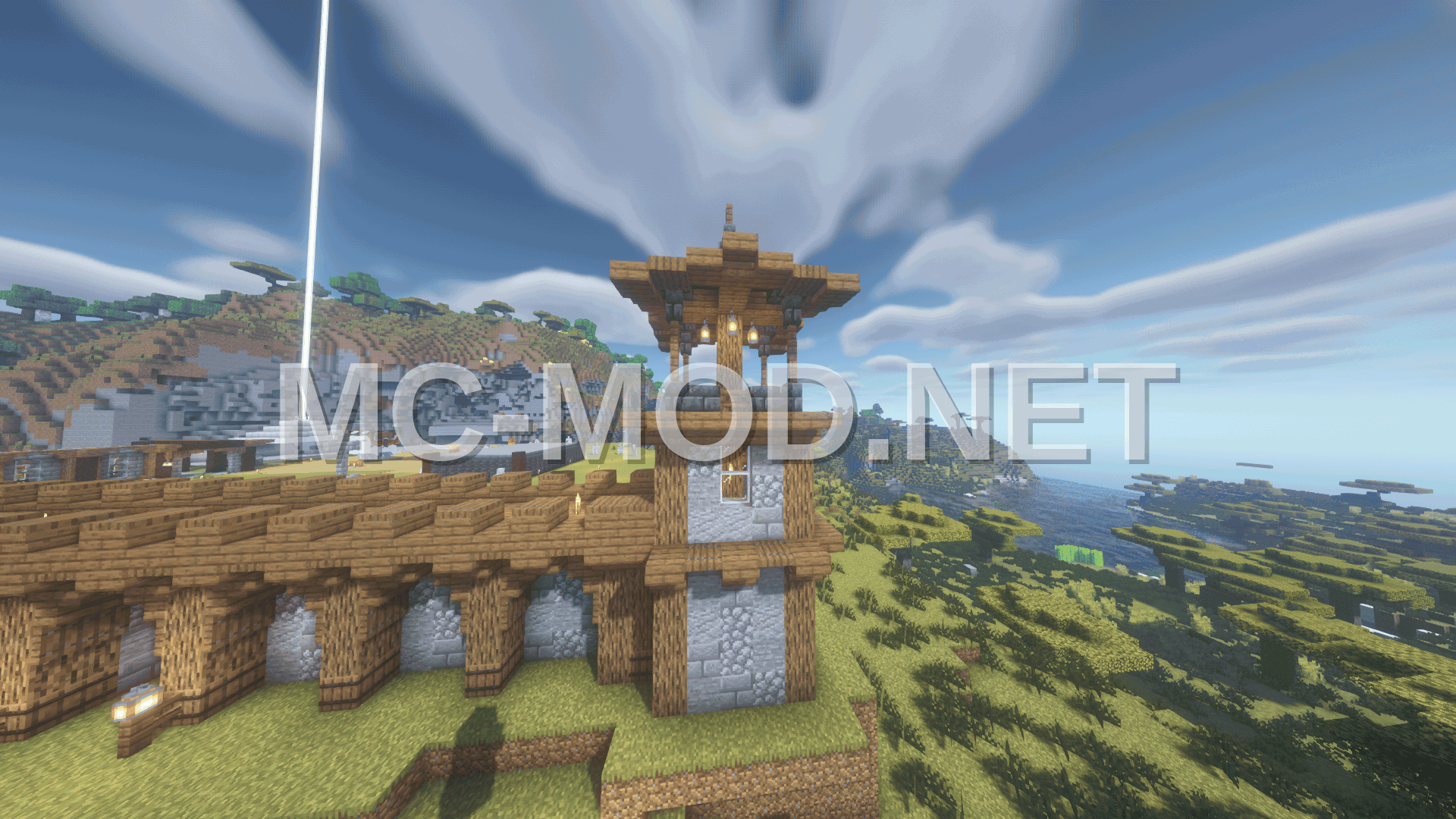 Medieval Oak Log Tower