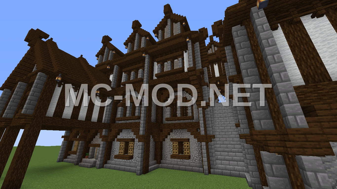 Medieval Town Building Four Structure