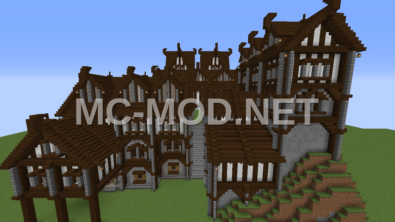Medieval Town Building Four Structure