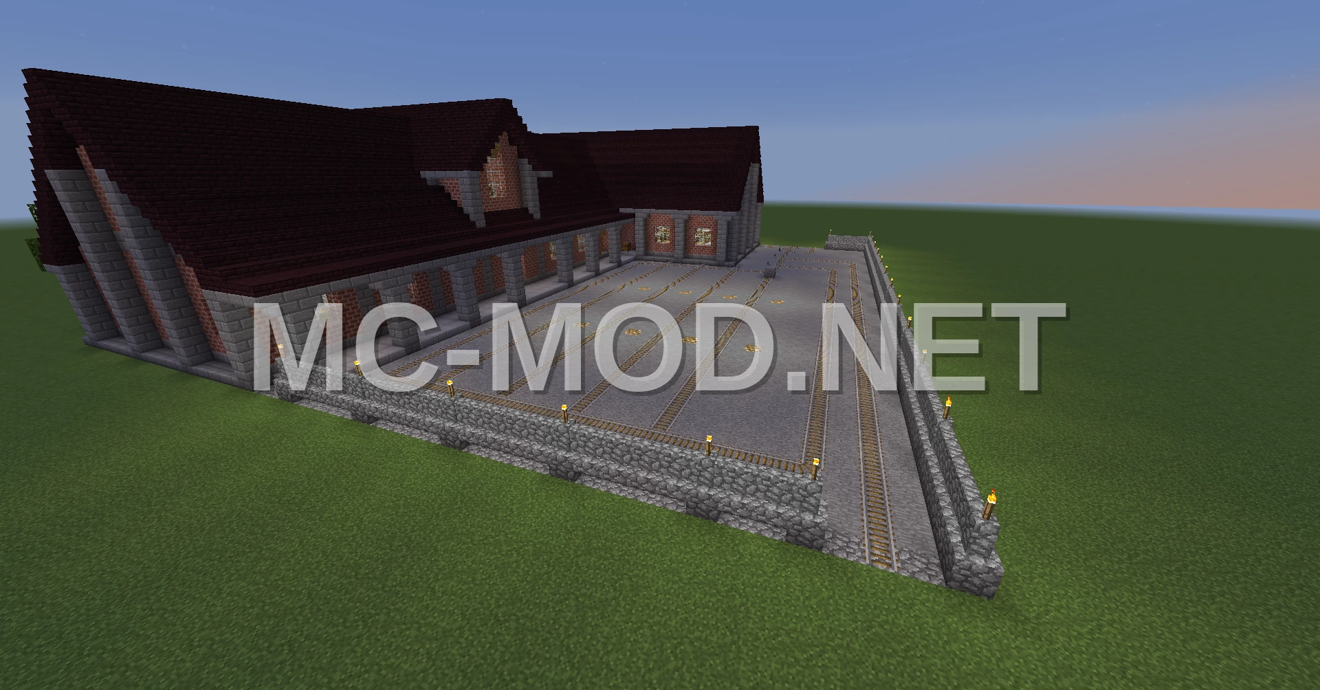 Medieval Train Station With Amenities