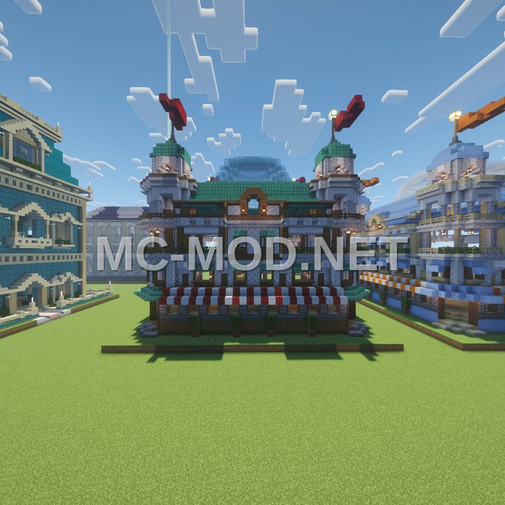 Medieval Turquoise Shop With Dome