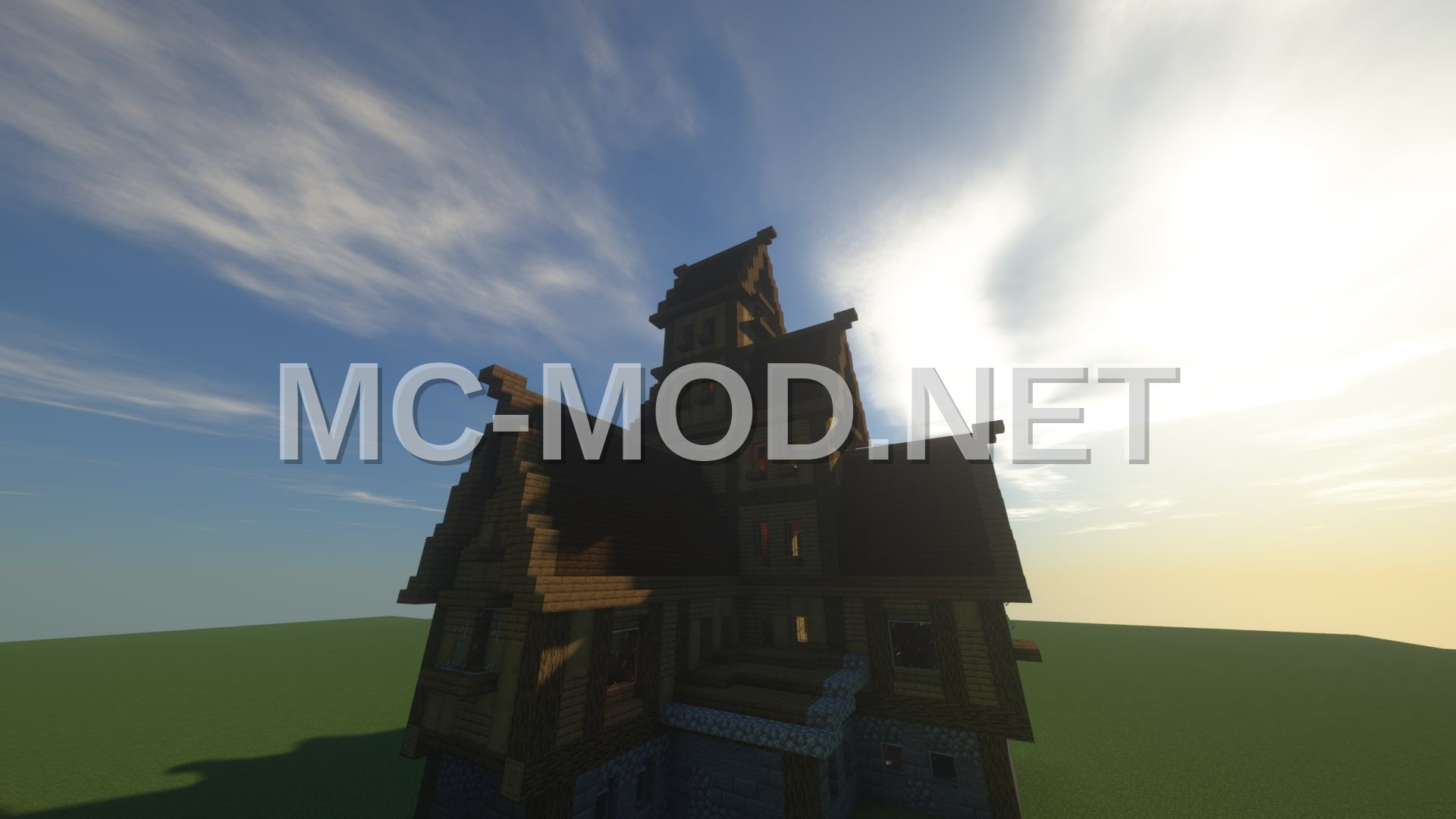 Medieval Oak Log Village House