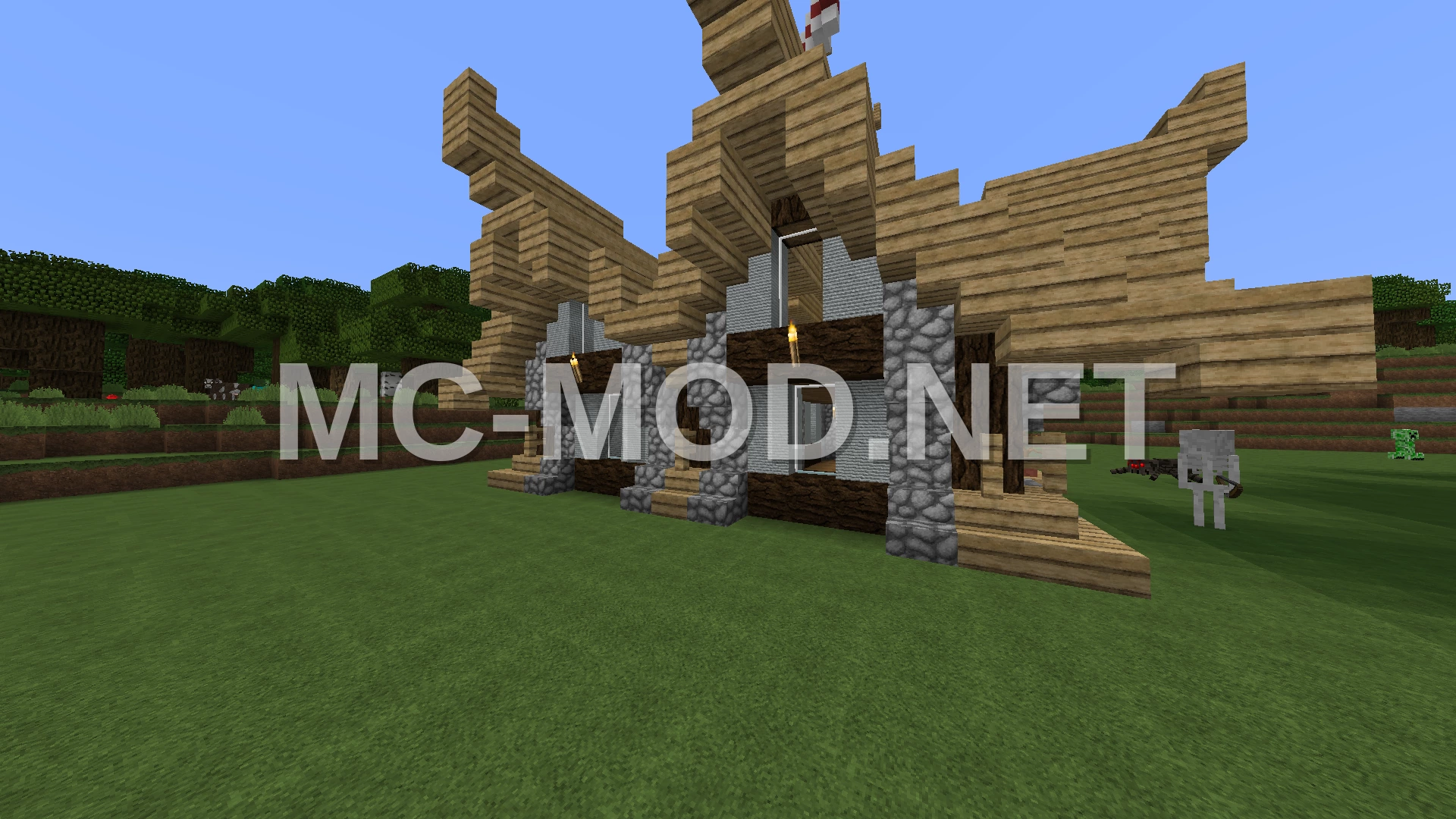 Medieval Village House – Cobblestone & Spruce