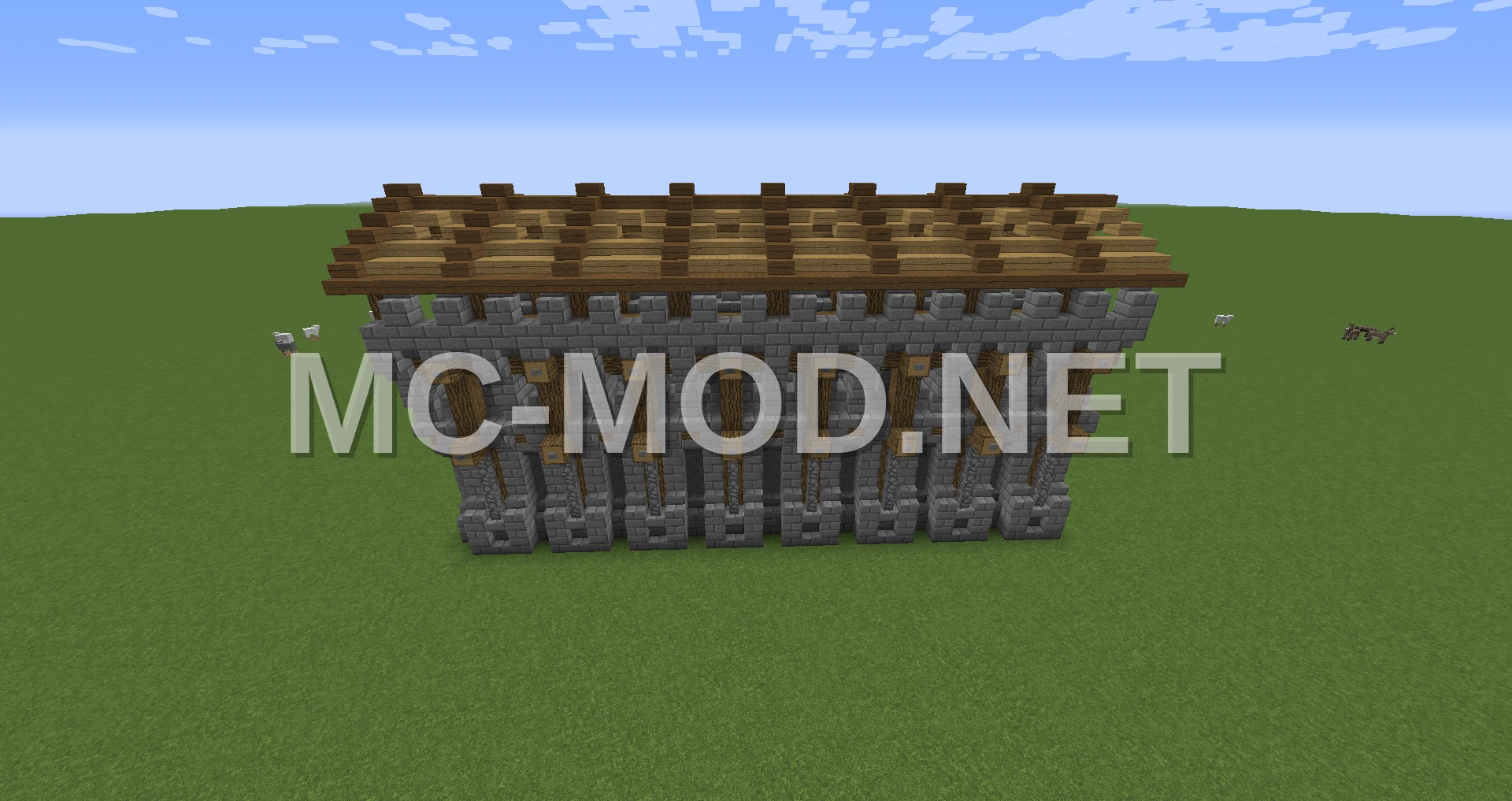 Medieval Stone Brick Wall Section