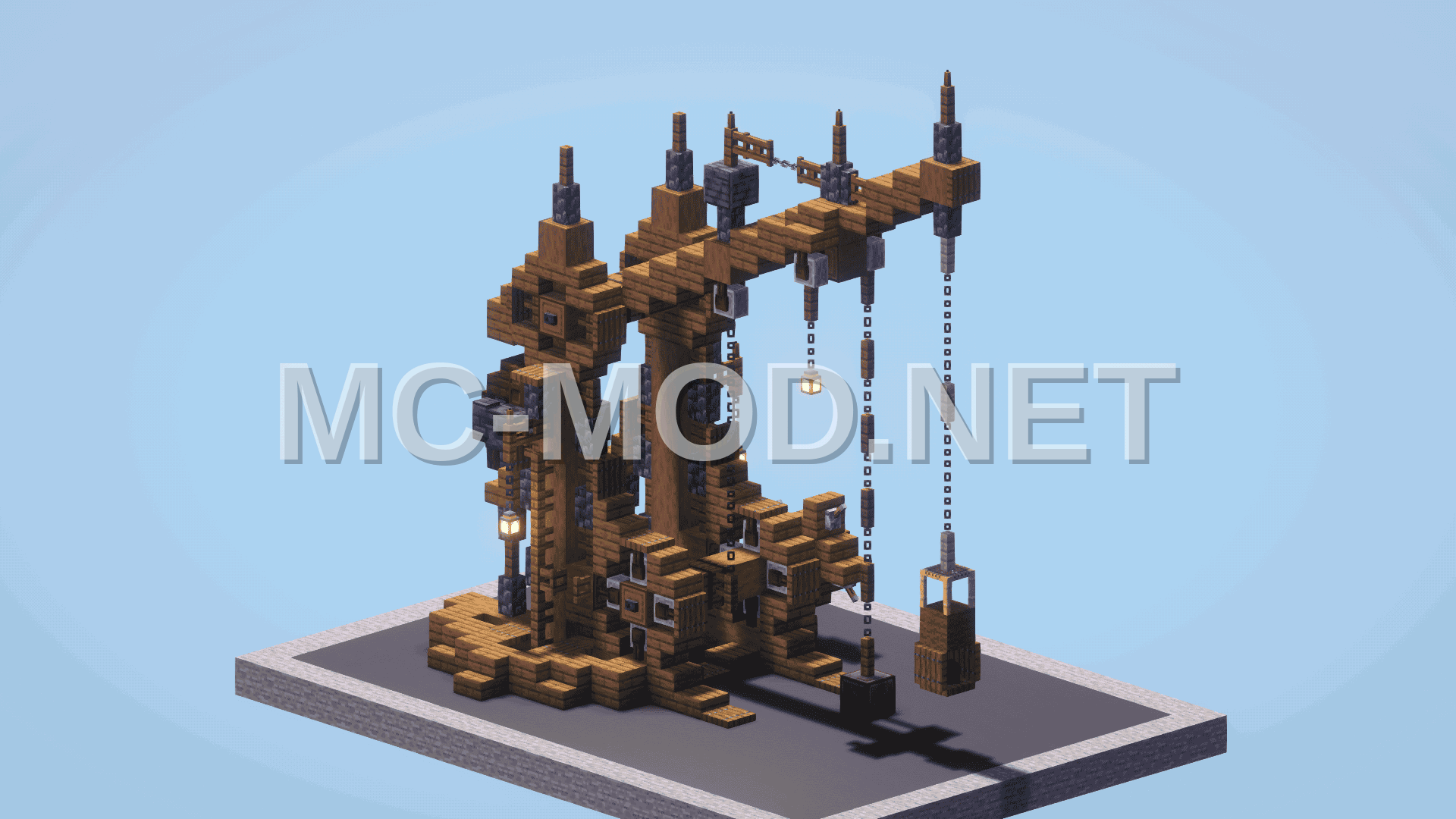Medieval Wooden Crane Structure