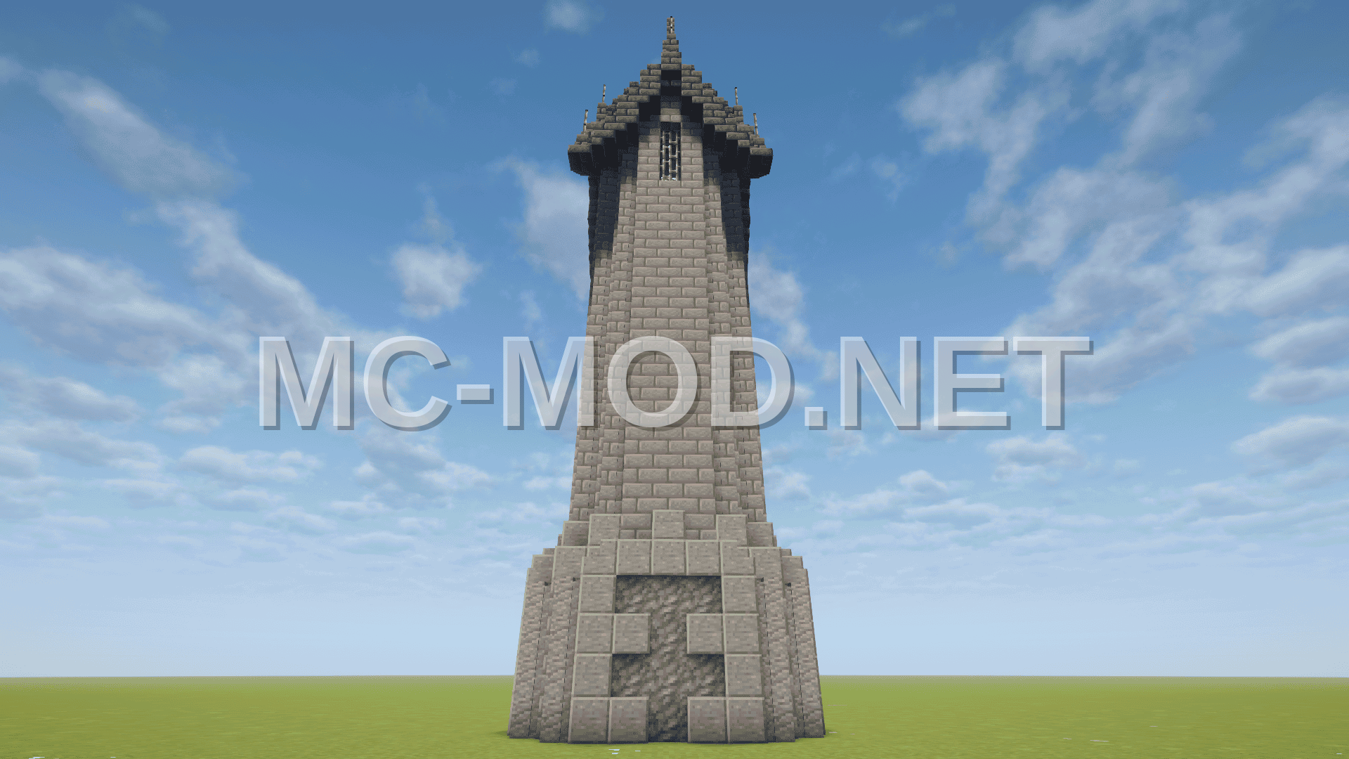 Medieval Gothic Tower Medium Gray