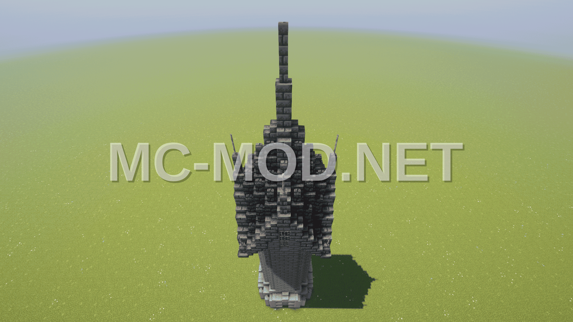 Medieval Gothic Tower Medium Gray