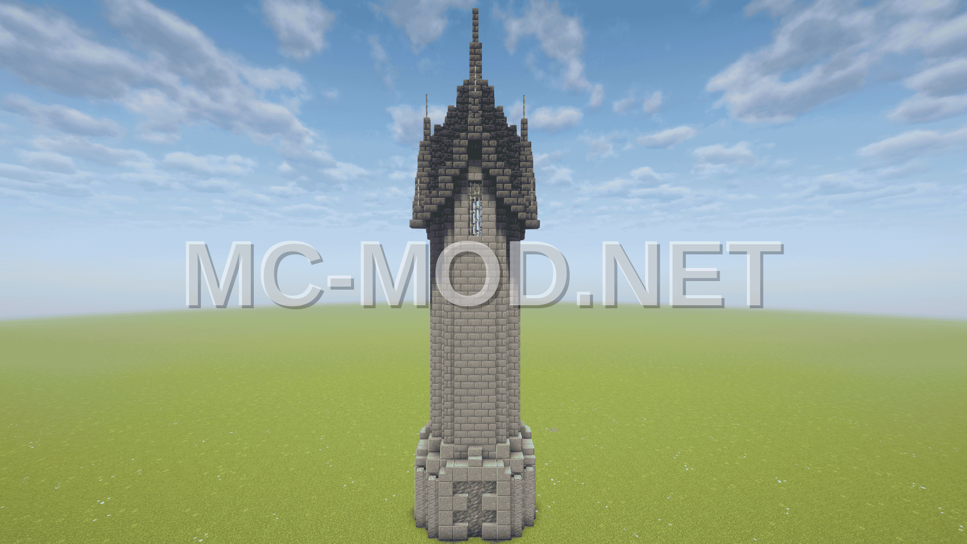 Medieval Gothic Tower Medium Gray