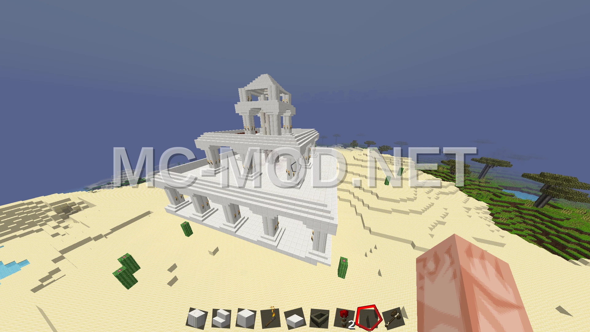 Medium Greek Style Quartz Temple Structure