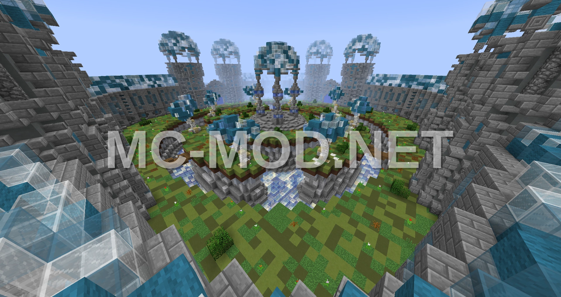 Minecraft 80×80 Blue Spawn Hub