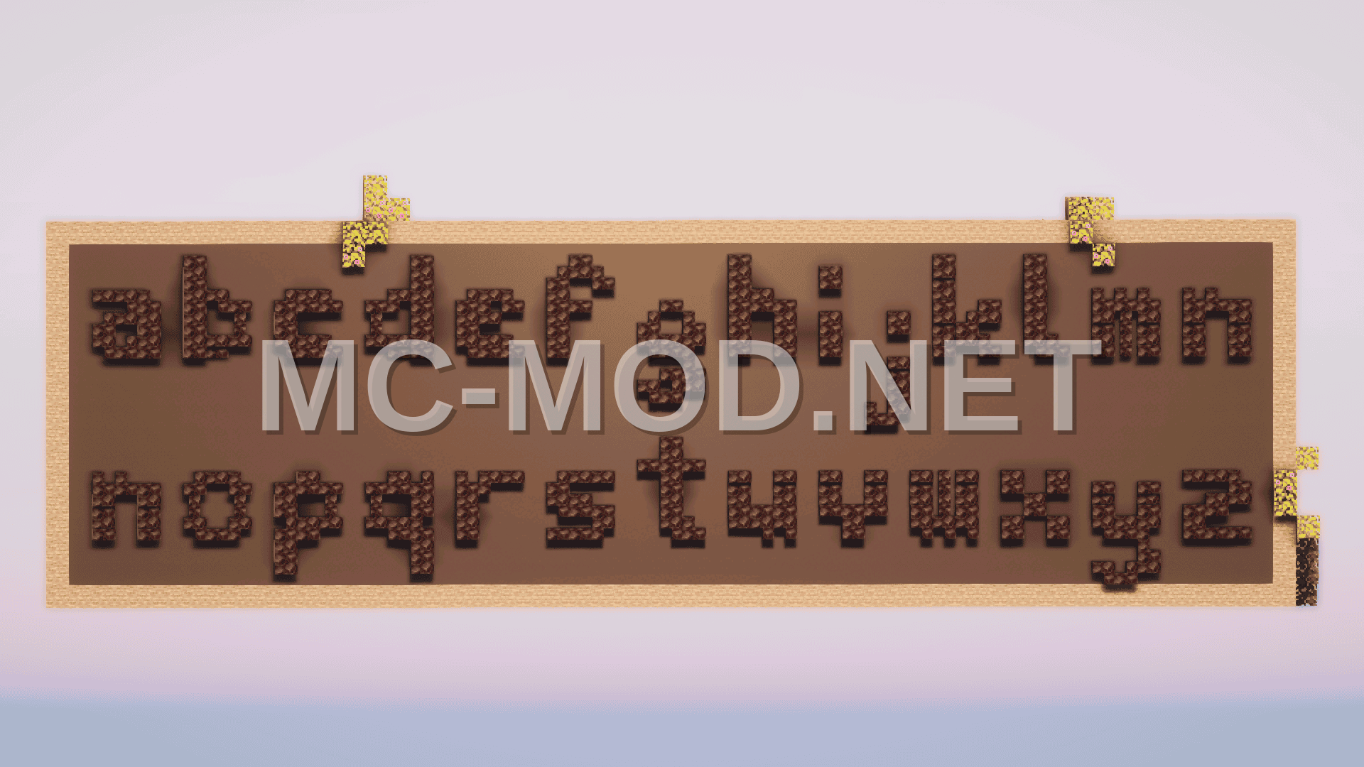 Minecraft Alphabet Font Structure