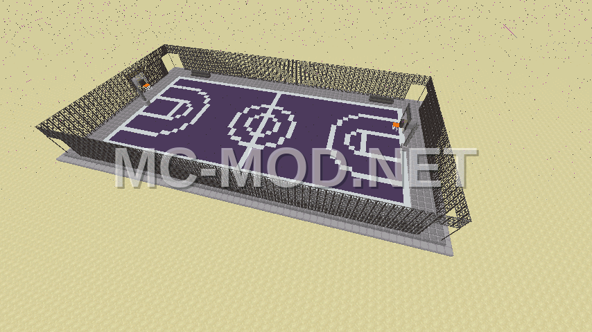 Minecraft Basketball Court Exterior