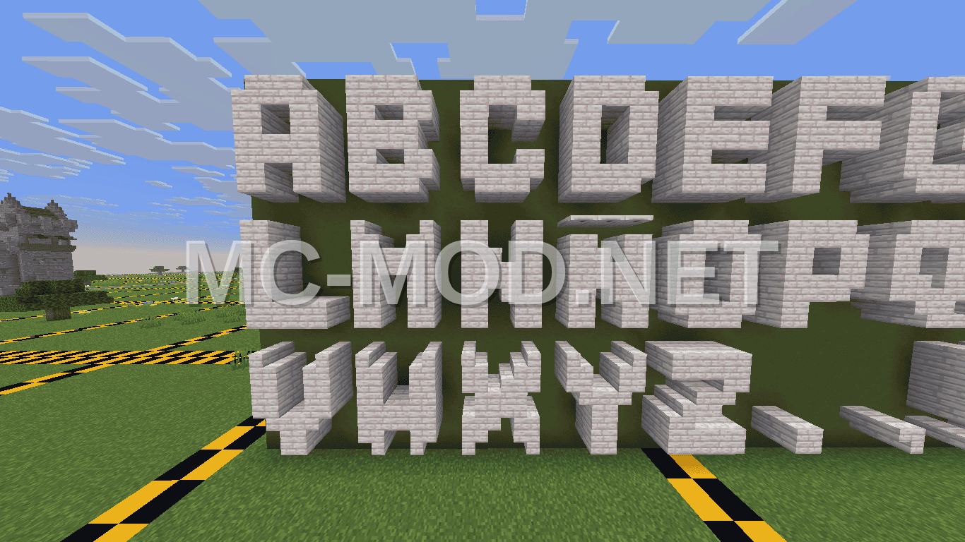 Minecraft Font Guide 4×3 Alphabet Symbols