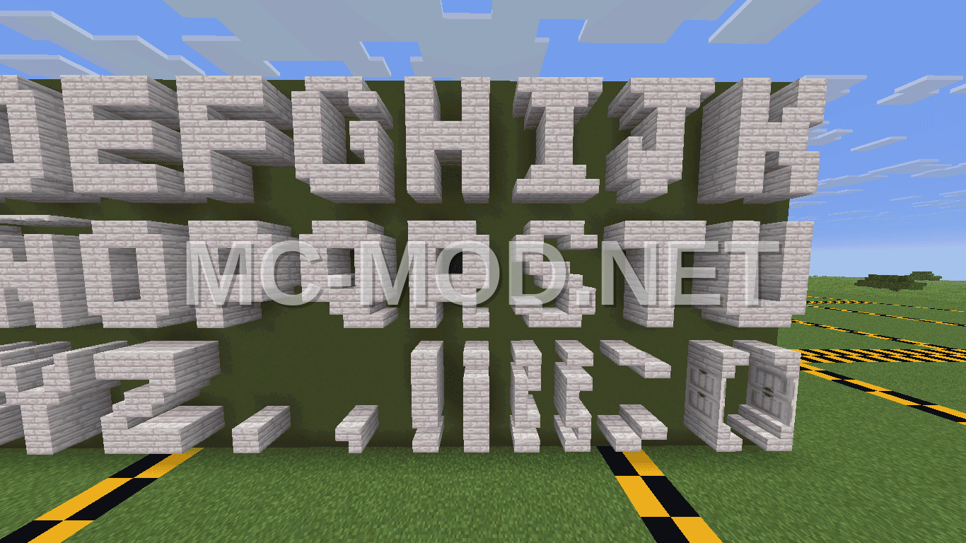 Minecraft Font Guide 4×3 Alphabet Symbols