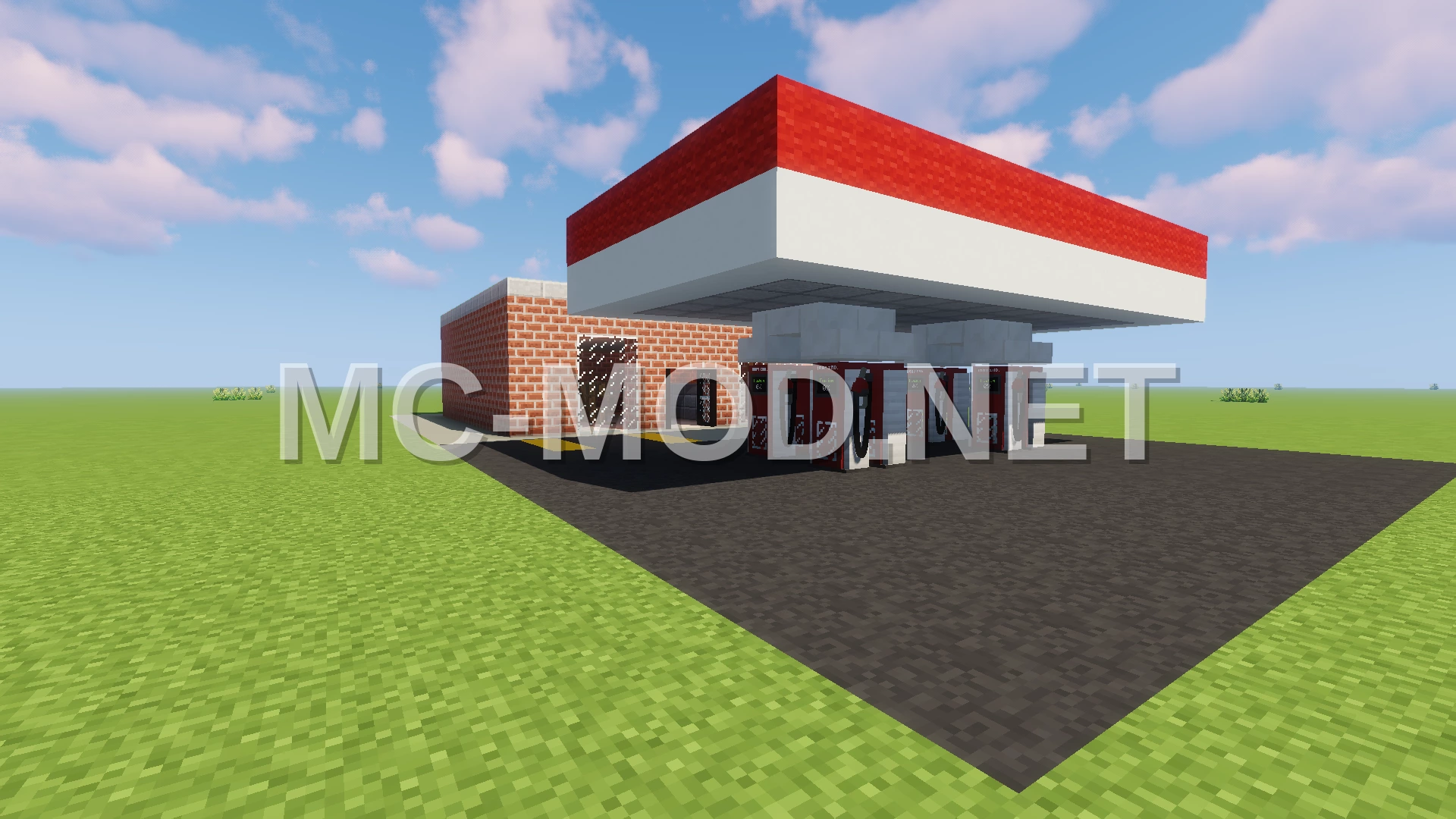 Small Gas Station With Custom Blocks