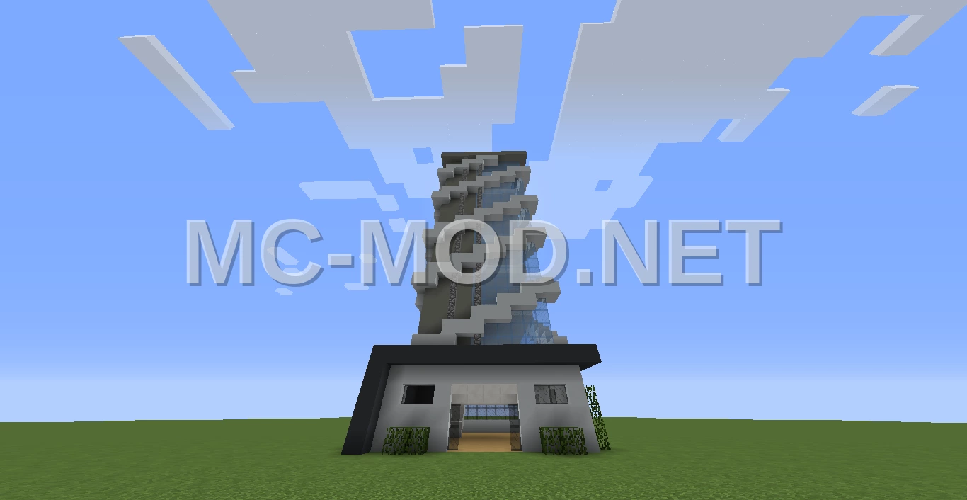 Modern Apartment Block – White Concrete