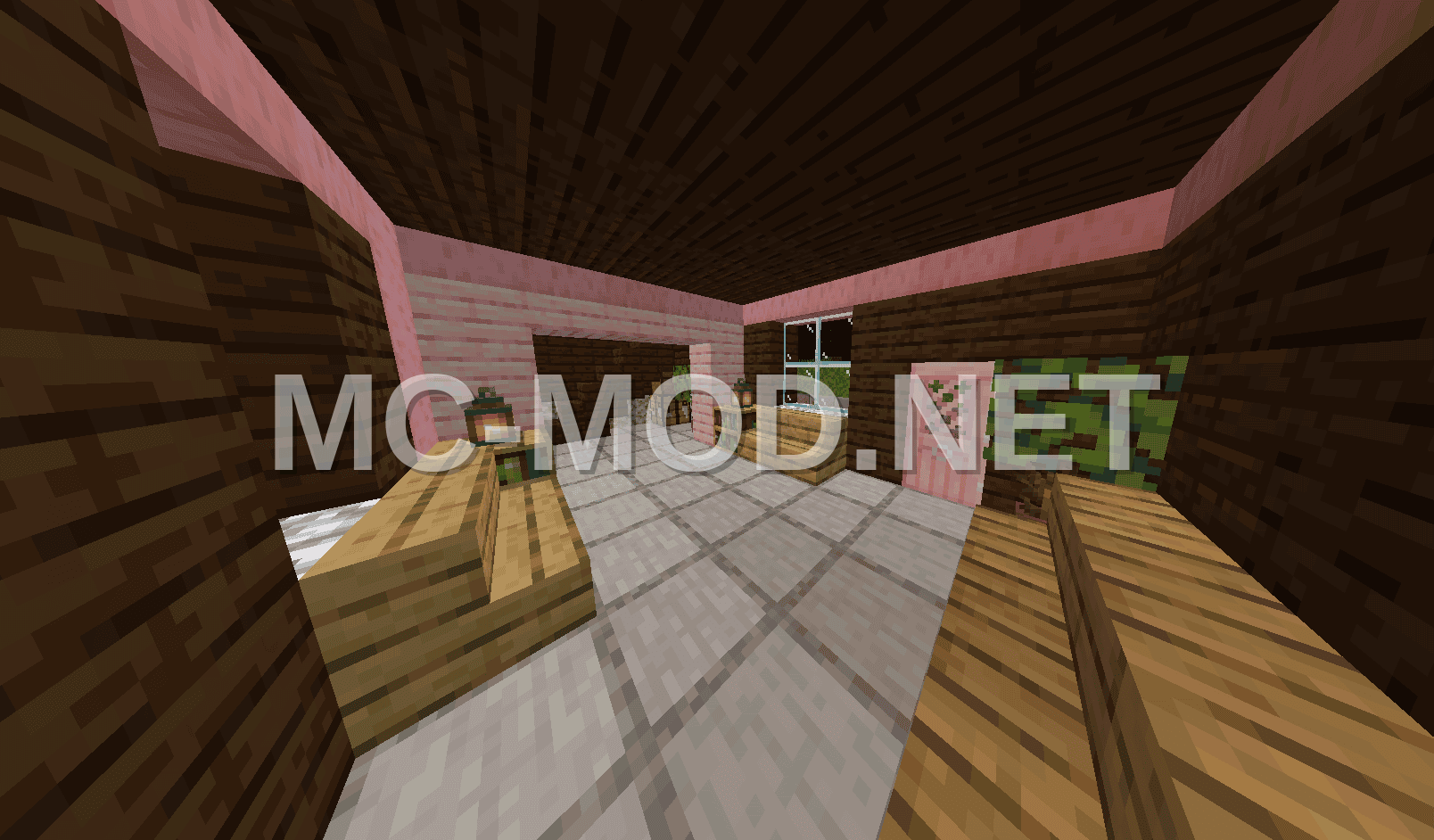 Modern Cherry Wood House 16×16
