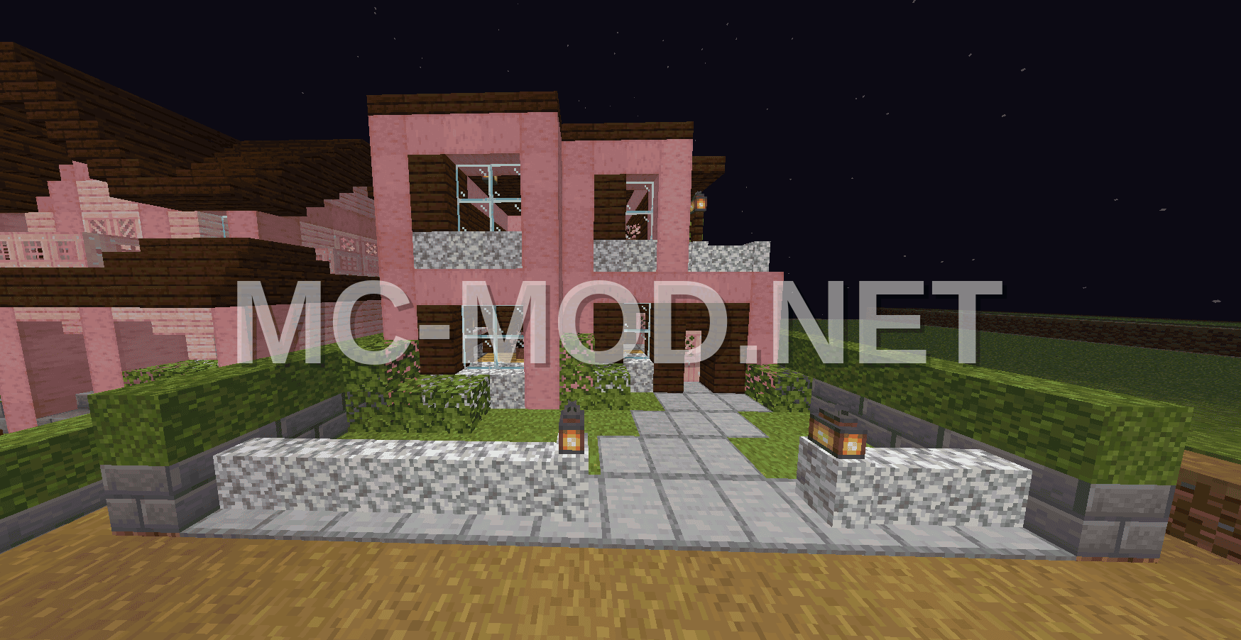Modern Cherry Wood House 16×16