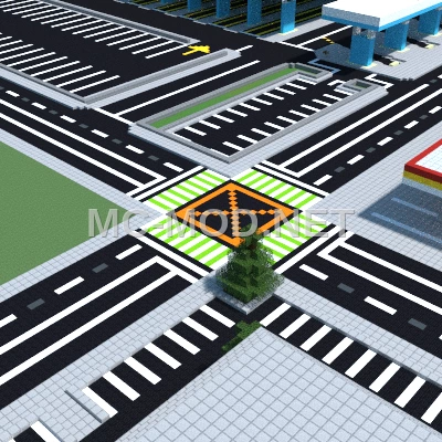 Modern City Intersection Road