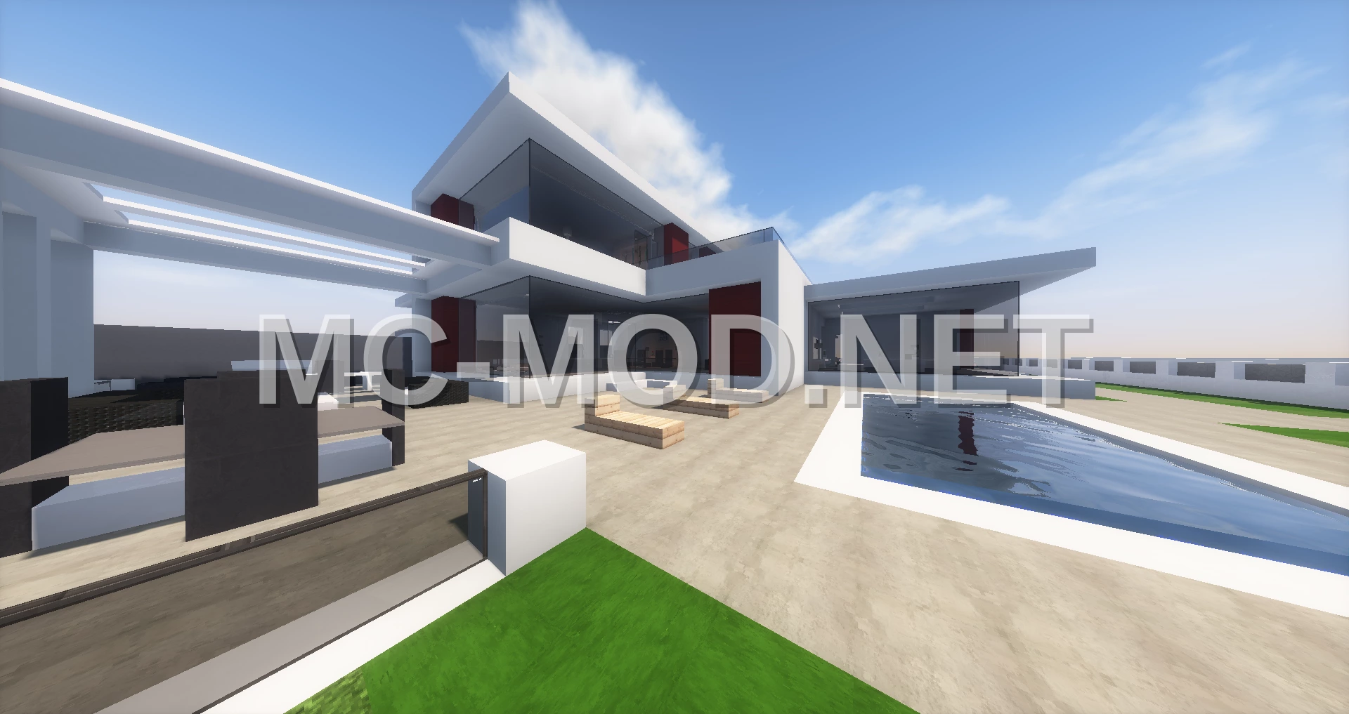 Modern White Concrete House – Furnished