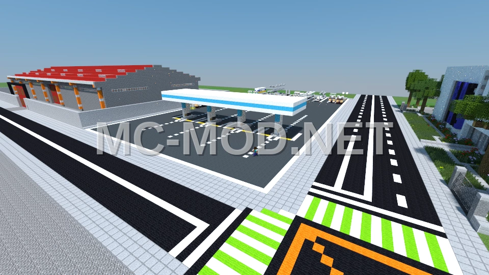 Modern Gas Station & Truck Stop