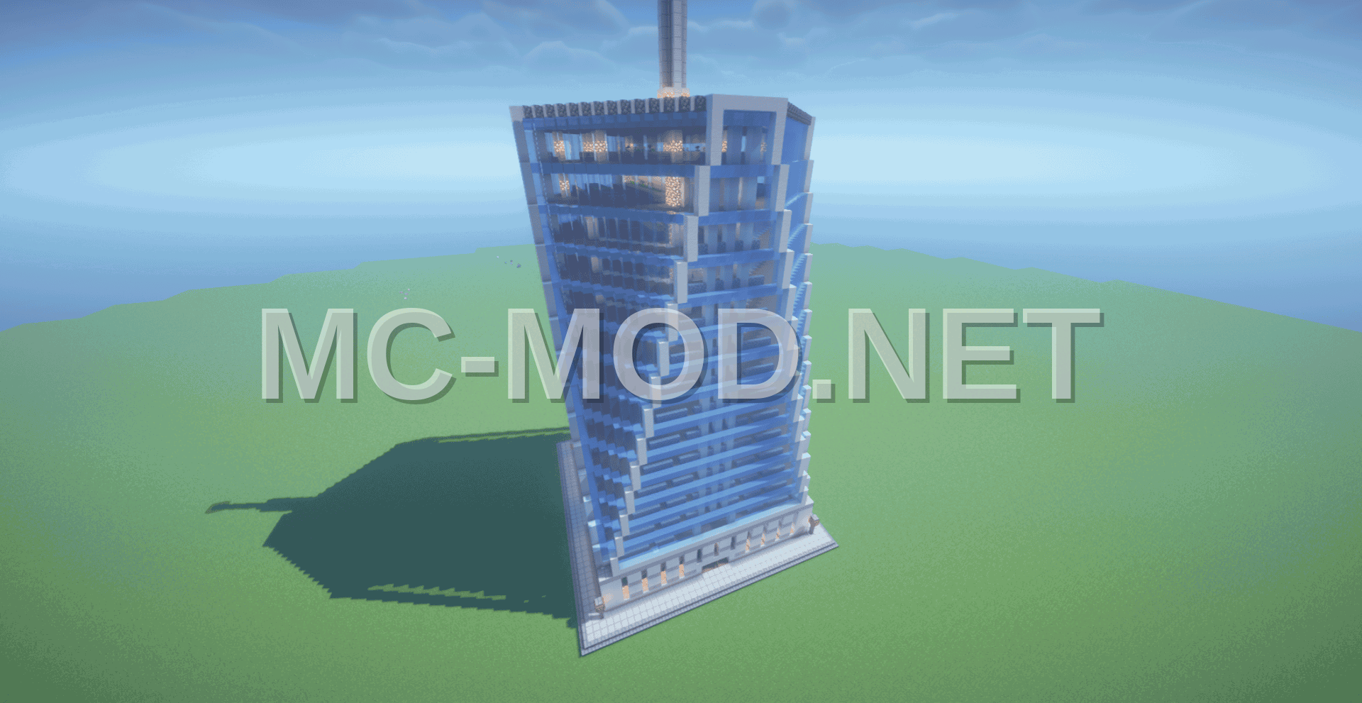 Modern Glass Office Tower Building