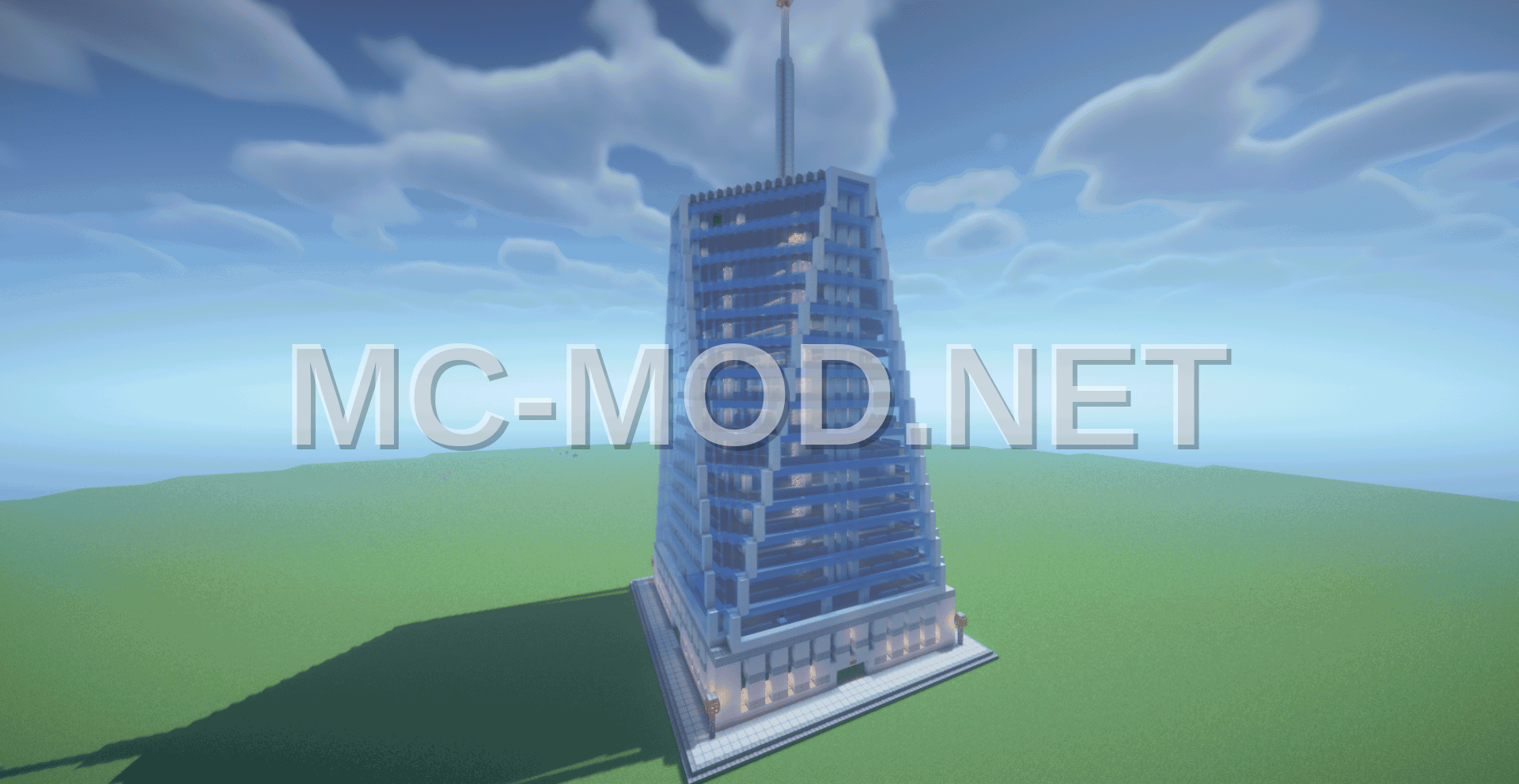 Modern Glass Office Tower Building