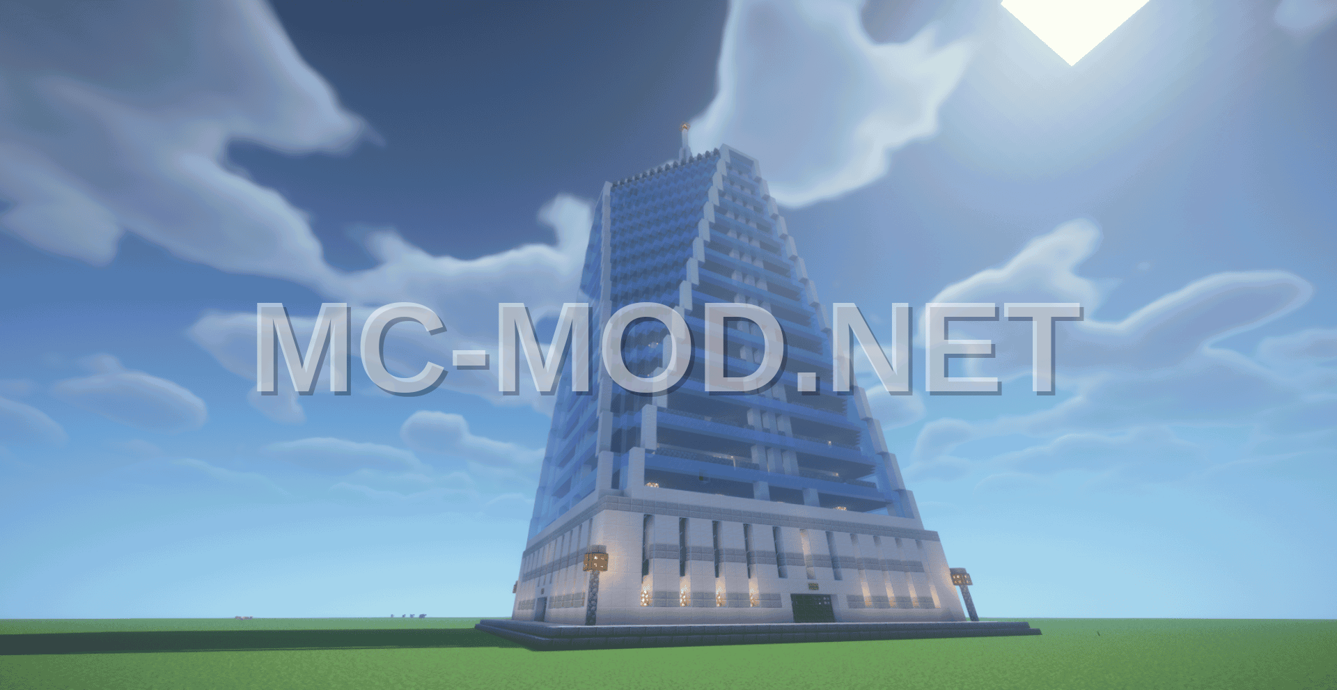Modern Glass Office Tower Building