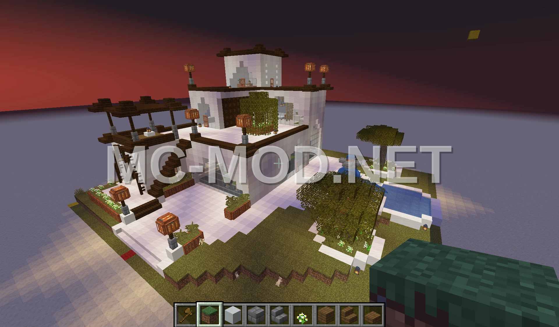 Modern Oriental House With Garden