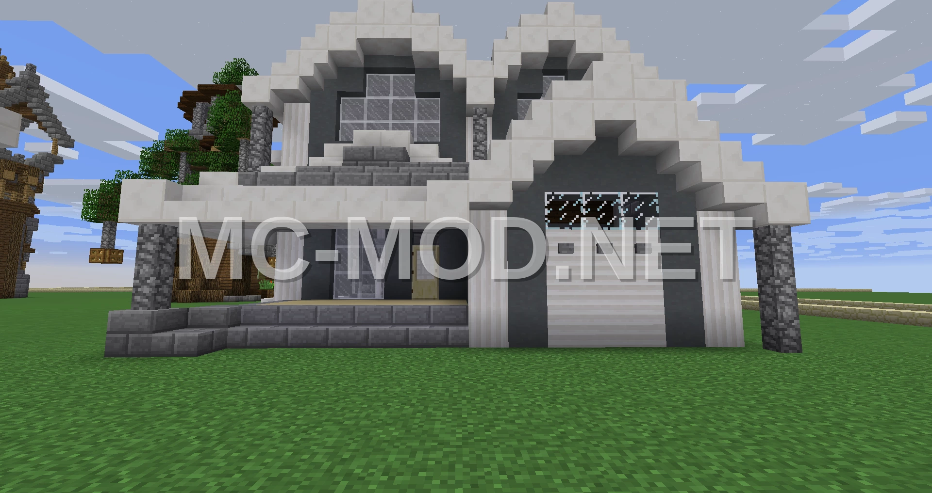 Modern Small House With Cyan Terracotta
