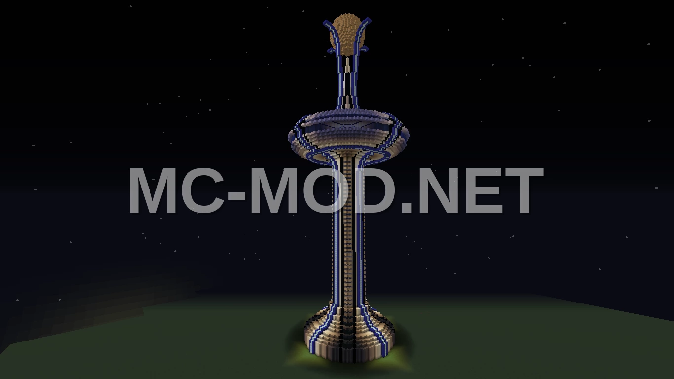 Modern Space Needle Tower