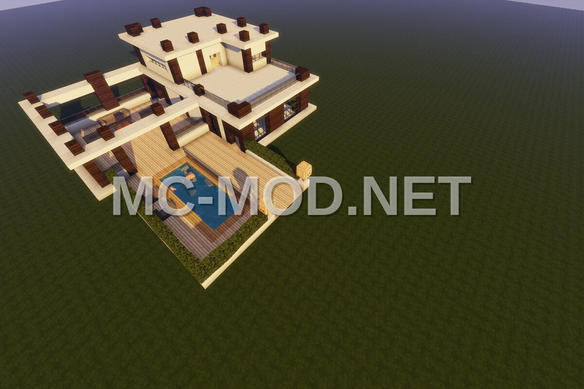 Modern Two-Story House With Pool