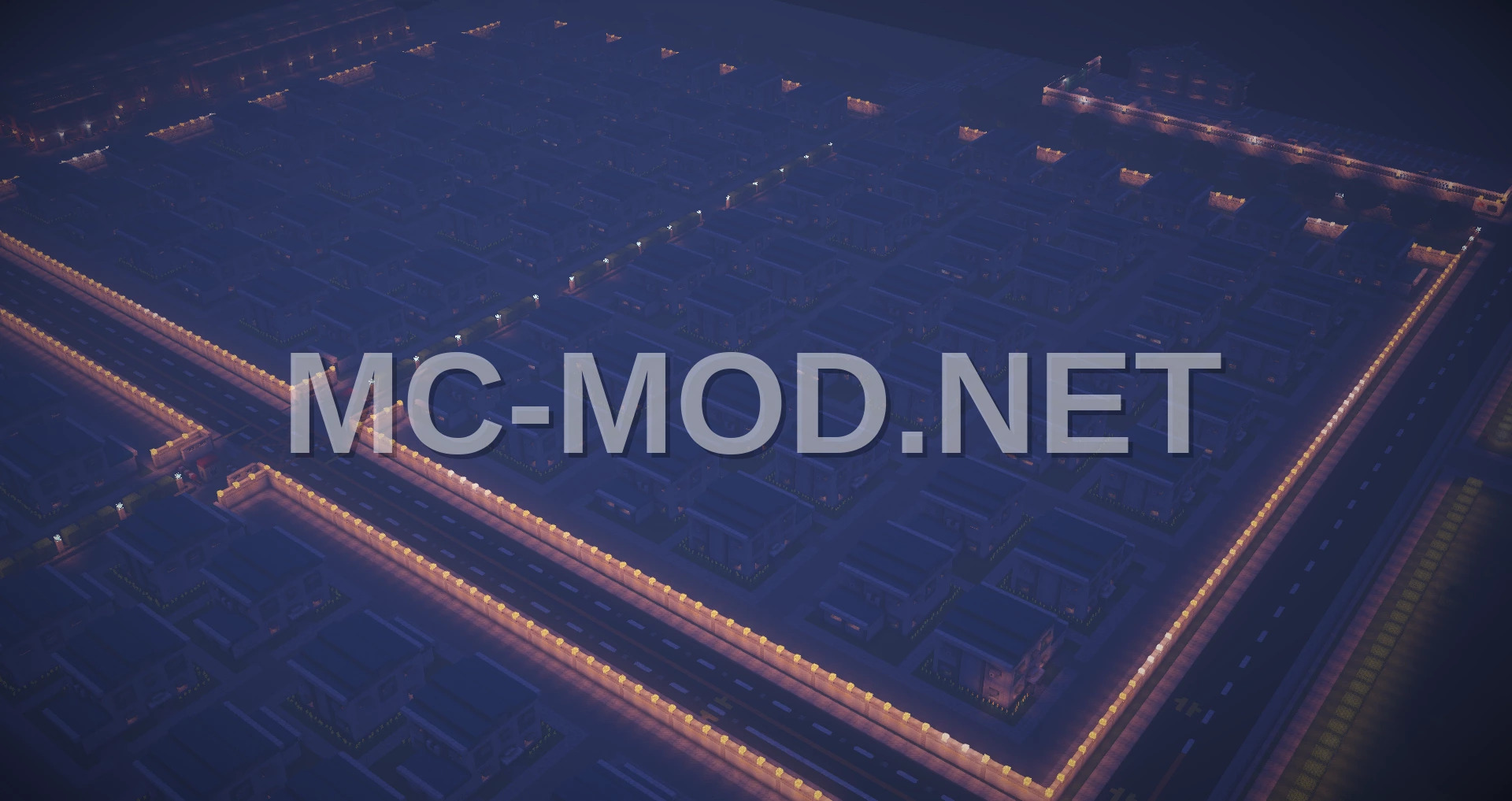 Modern White Blue House Subdivision