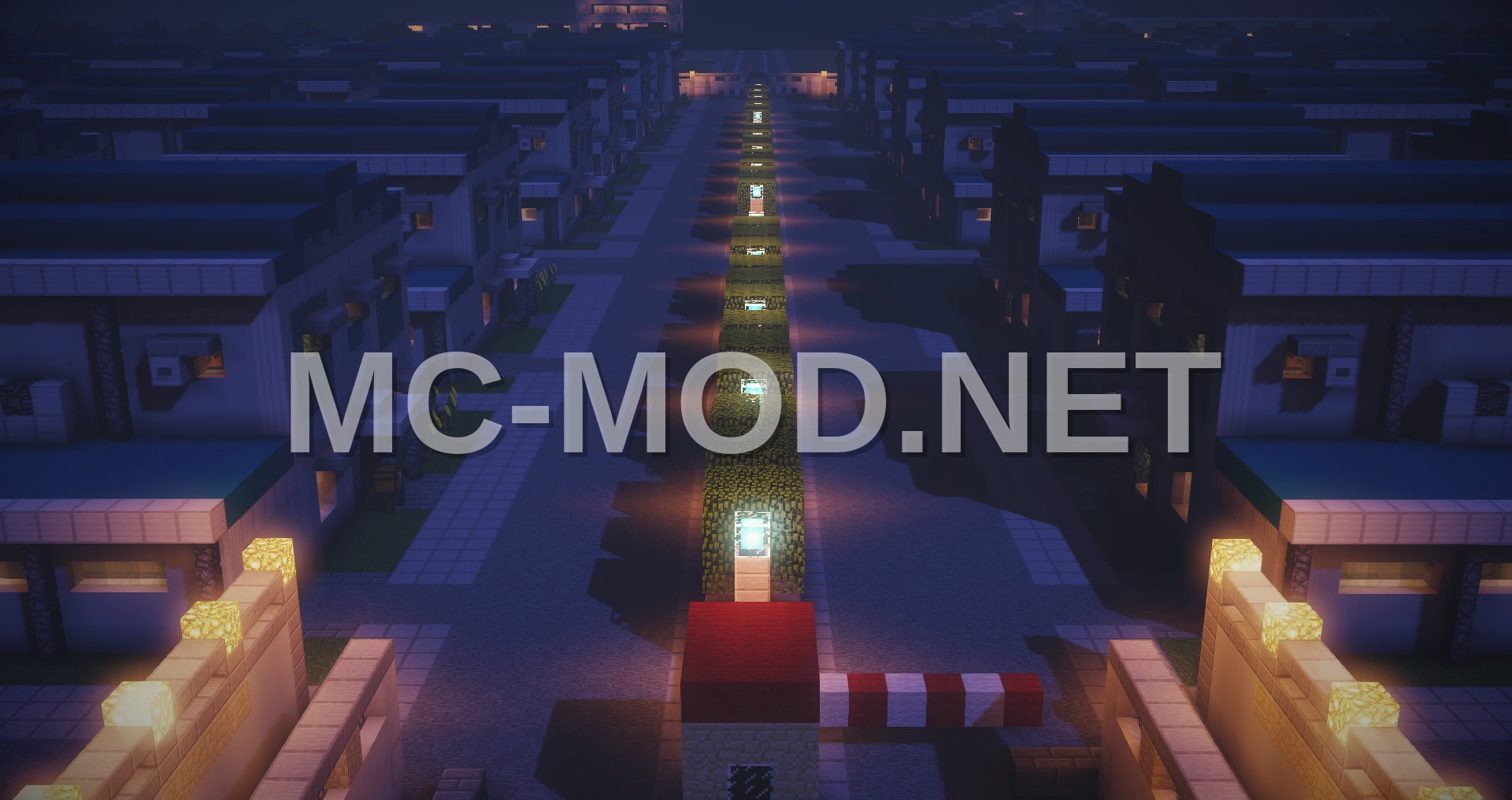 Modern White Blue House Subdivision