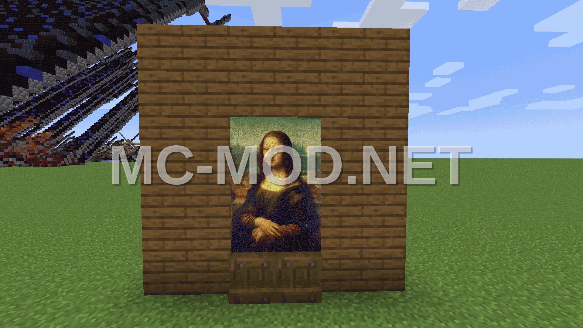 Mona Lisa and Gioconda Pixel Art Schematic