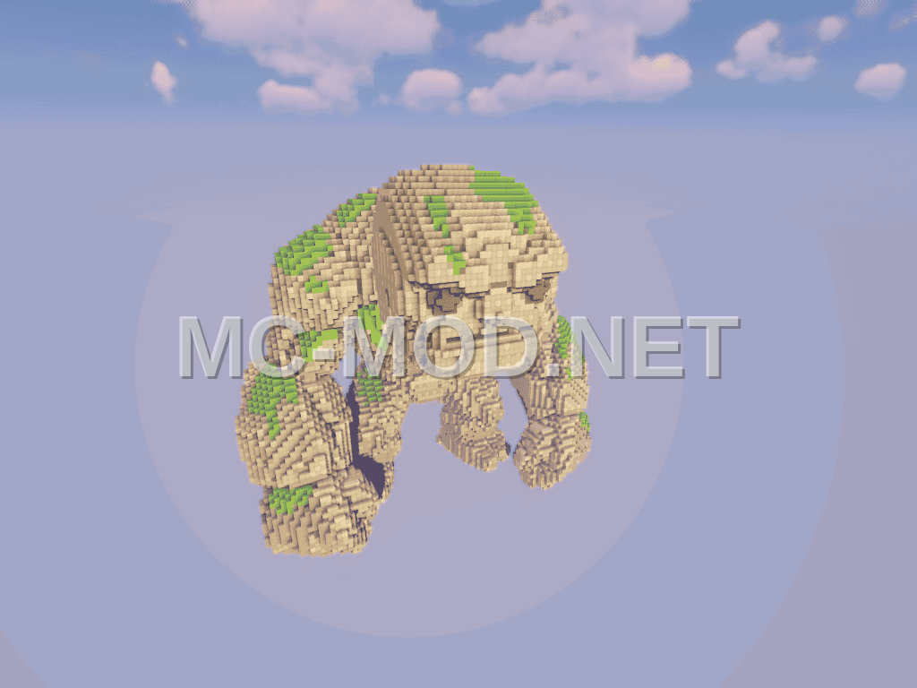 Mossy Stone Golem Statue
