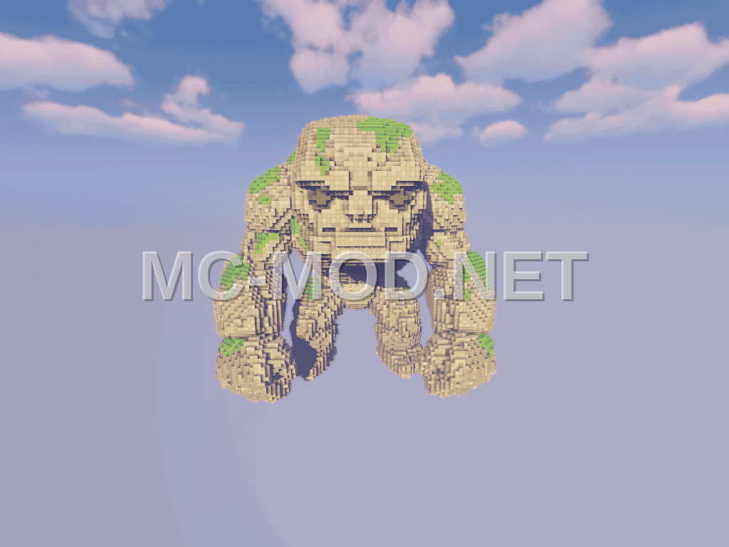 Mossy Stone Golem Statue