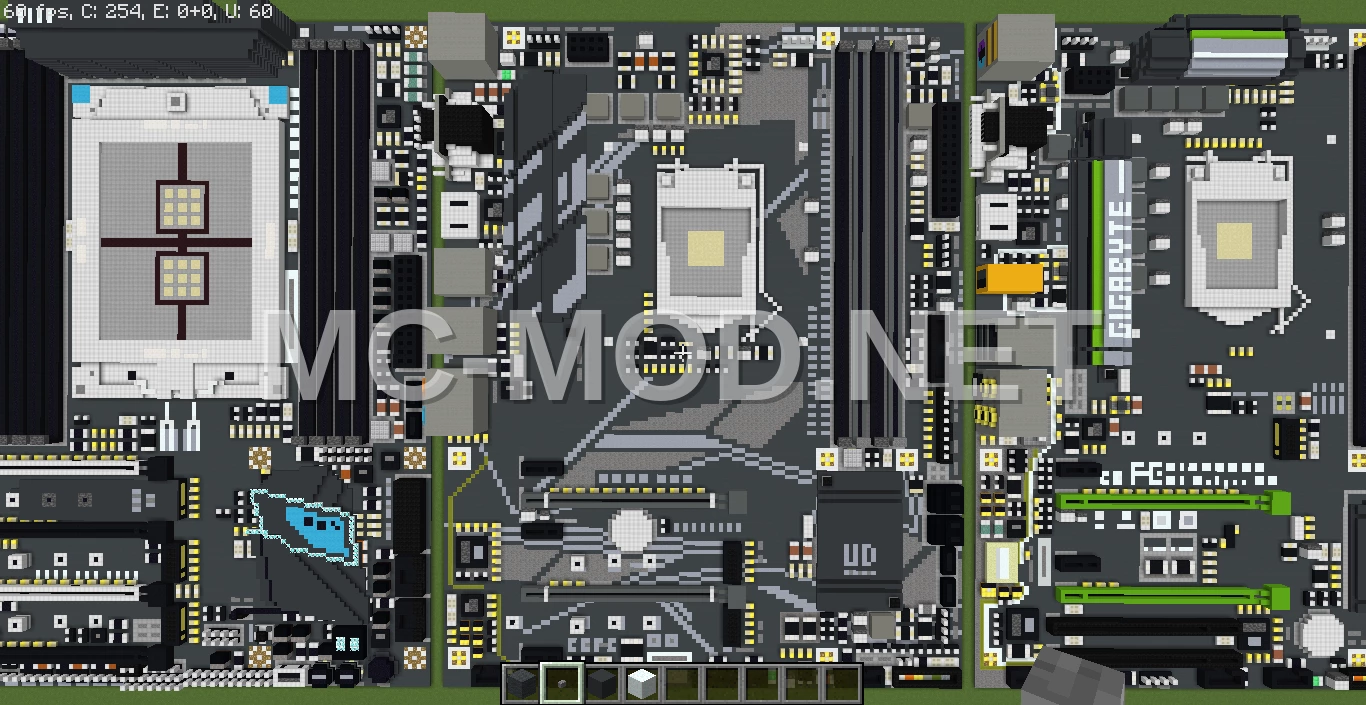 Motherboard Voxel Art