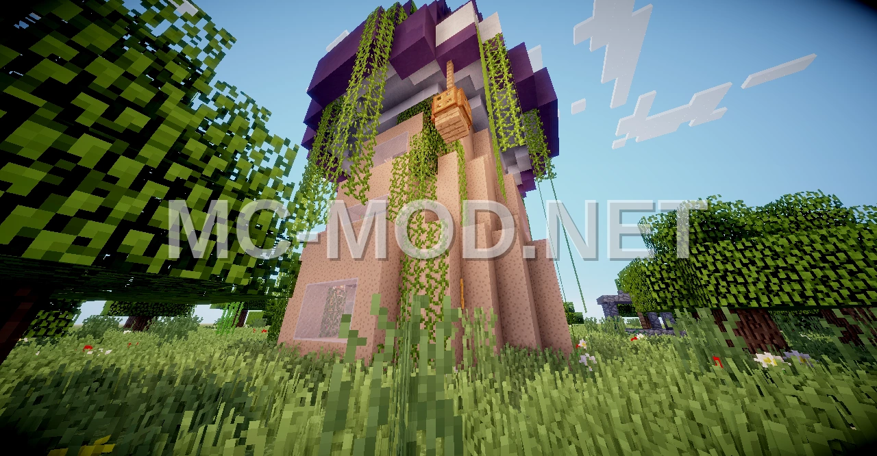 Mushroom House: Survival Home With Pond And Garden