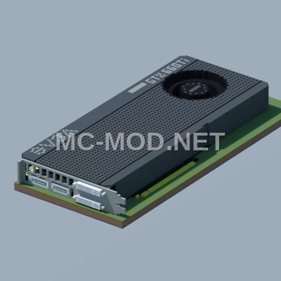 NVIDIA Graphics Card Pixel Art Schematic