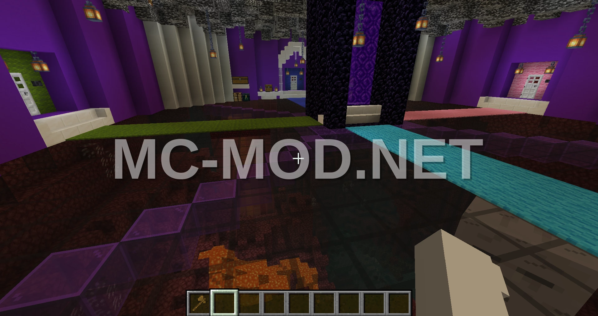 Nether Hub with Glass Floors