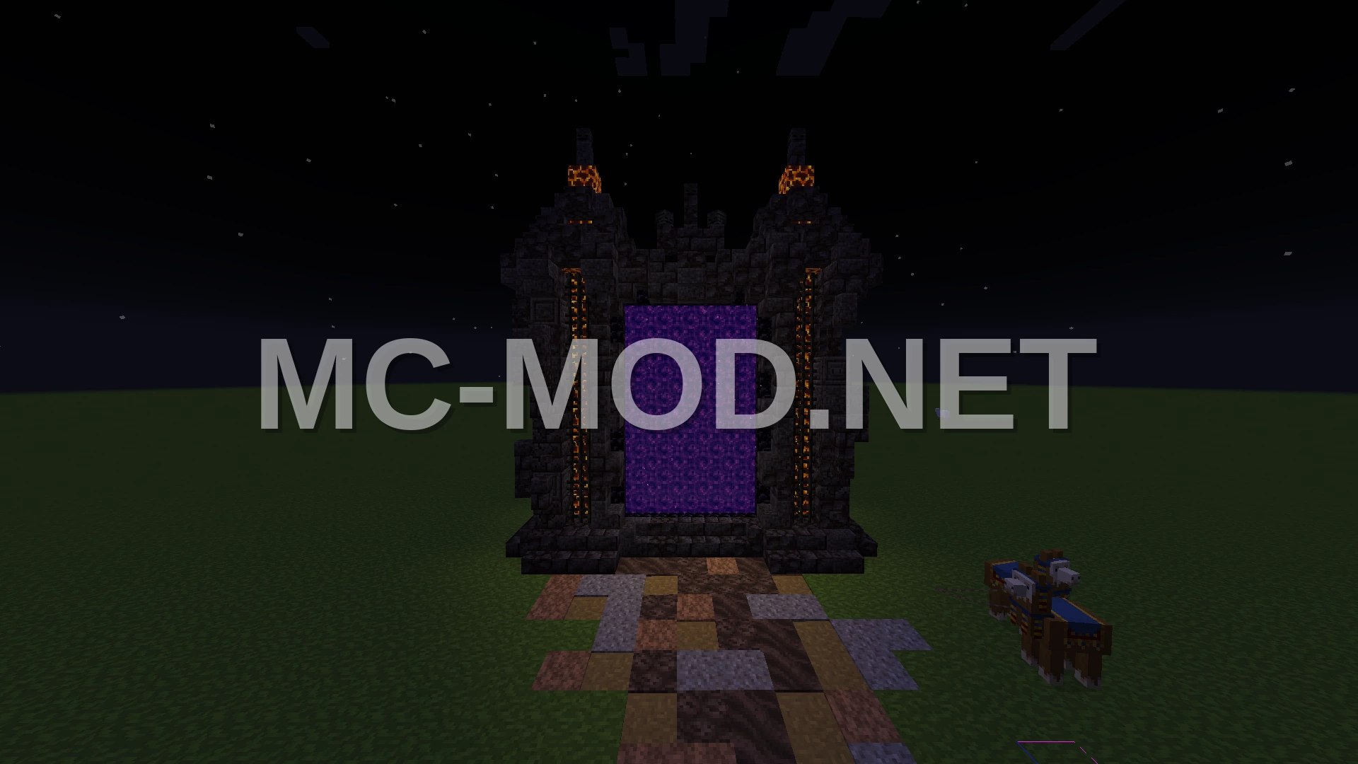 Nether Portal With Blackstone Stairs