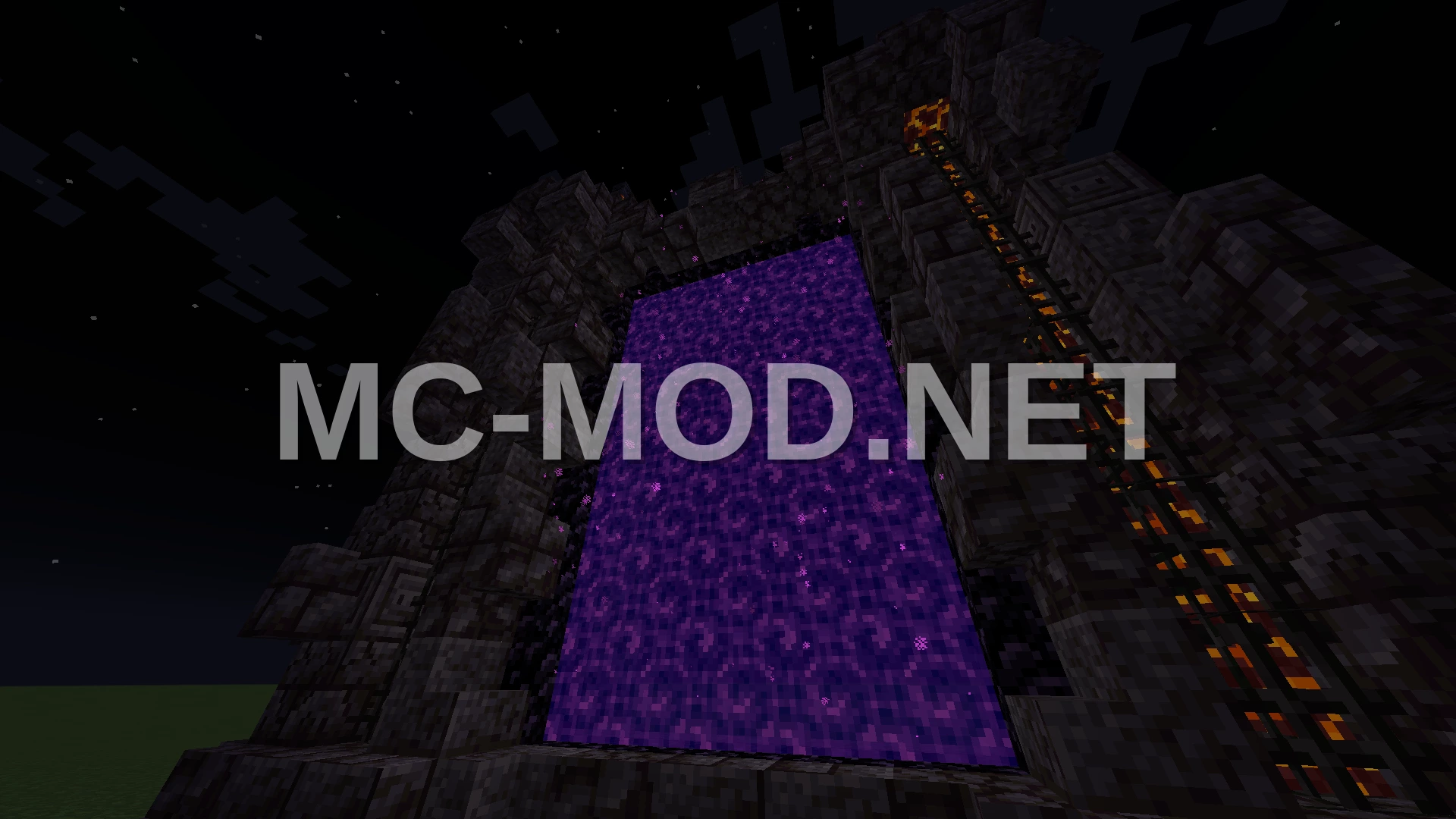 Nether Portal With Blackstone Stairs