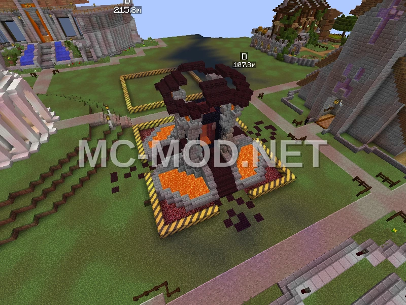 Nether Portal Structure – Stone Bricks & Lava