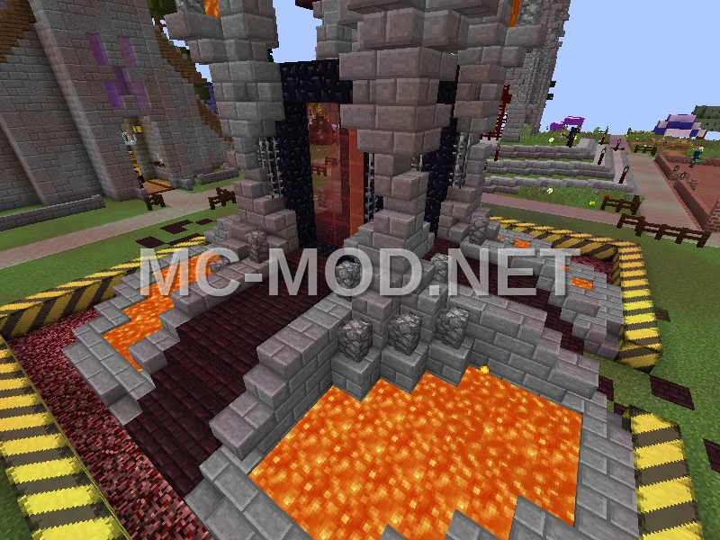Nether Portal Structure – Stone Bricks & Lava