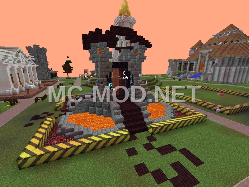 Nether Portal Structure – Stone Bricks & Lava