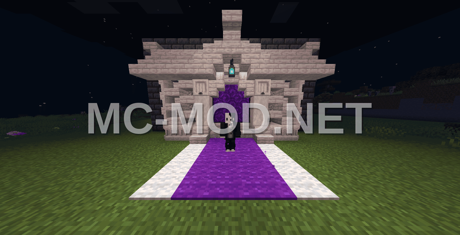 Nether Portal White Wood Decoration