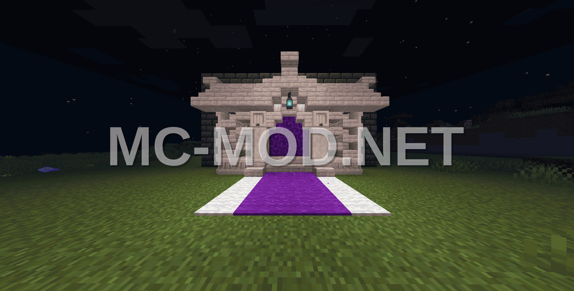 Nether Portal White Wood Decoration
